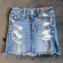 American Eagle distressed jean skirt Photo 0