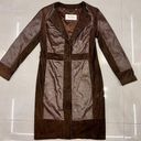 Max Mara  leather and suede mix long Coat Photo 0