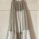 Dove Merlette Salland Patchwork Dress in Natural Colorblock Neutral Ruffle White  Photo 6