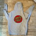 Santa Cruz , gray and black zip up hooded sweatshirt Photo 2