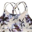 Gottex  Sports Bra Athleisure Stretch Mesh Floral Pullover White Purple M NWOT Photo 0