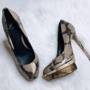 Brian Atwood  Fontanne Metallic Pumps EUC Sz 8 EUC Photo 0