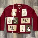 Croft & Barrow  Full Zip  Cardigan Christmas sweater M Snowman Wool Angora blend Photo 10