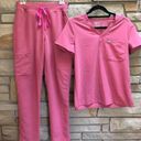 FIGS  Scrubs Set Two Piece Catarina Top and Yola Pants BCA Quartz Pink XS Rare LE Photo 0