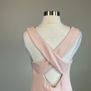 Adrianna Papell  Women's Formal Dress Size 10 Pink Crepe Strappy Back Long Gown Photo 7