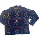 Vintage Sweater Boxy Fit Granny Patchwork Floral Print Folk Art Mid Century Size undefined Photo 1