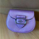 Coach  Silver/Metallic Lilac Morgan Card Case On A Chain #CP245 Photo 6