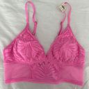 Aerie NWT  Hibiscus Lace Padded Longline Bralette Size M Photo 0