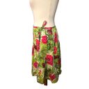 Talbots  Poppy Butterfly Floral Green and Red Pleated Cotton Skirt 4P Photo 1