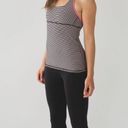 Lululemon  Satnam Tank Mini Pop Stripe Black Mink Berry Pink Lemonade Size 6 Photo 0