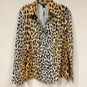 St. John NEW  Collection Satin Back Leopard Print Shirt Size Small Photo 0