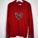 Coldwater Creek  Heart Embroidered Sweater Photo 5