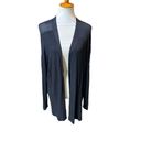 Croft & Barrow  Black 100% Rayon Open Long Cardigan 1X-EUC Photo 7