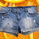 sts blue  Distressed Cutt Off Roll Up Denim Shorts Size 27‎ Photo 0