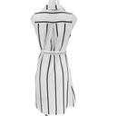 Blashe White Striped Sleeveless Collared V Neck Tie Waist Mini Wrap Dress Size S Photo 1