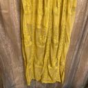 Wishlist  Mustard Yellow Lace Boho Embroidered Romper Dress Small Photo 2