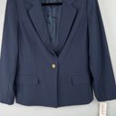 Rafaella  Petites Navy Blue Nautical Single Breasted Suit Blazer 10P NWT Photo 3