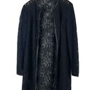 Ralph Lauren Lauren  “Leolya” Black Open Front Sheer Floral Lace Duster Jacket Photo 0