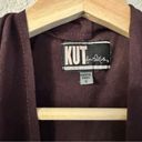 Kut From The Kloth  Draped Open-Front Blazer Purple Faux Suede small Photo 11