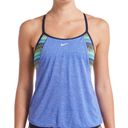 Nike New Women’s  Textured Striped Layered Tankini Swim Athletic Top Photo 1