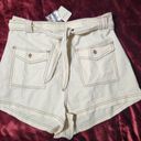 Free People NWT  Ynez Retro Tie Waist Pocket Shorts Size L Photo 5