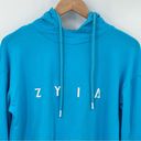 Zyia  Active blue pullover spellout logo hooded sweatshirt lounge Photo 2