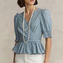 Polo  Ralph Lauren Cotton Chambray Wrap Top Photo 0