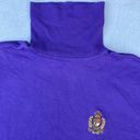 Ralph Lauren Vintage 90s  Crown Crest Purple Turtleneck Long Sleeve T-shirt Photo 4