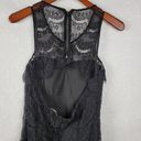 TCEC  Women Dress Size M Black Eyelash Scallop Lace Sleeveless Open Back Cocktail Photo 8