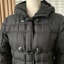 Esprit  Puffer Hooded Long Toggle Zip Coat in Black Photo 1