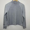 Under Armour  Womens Top Grey Double Knit Mock Neck Pullover Sweatshirt Size S Photo 0