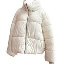 Banana Republic Cropped Cream Puffer Coat Size XXL Vegan Winter Jacket Photo 4