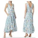 Tanya Taylor  Women's Neves White Floral Wrap Tie Waist V-Neckline Dress Size 14 Photo 12