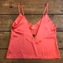 Nasty Gal  V You Never Satin Cami Coral Pink Size 10 NWT Photo 7