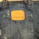 American Eagle  AE Blue Denim Tote Bag School Books Lightweight Photo 2