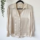 L'Agence  Ivory Jordy Silk Button Sleeve Blouse Sz M Photo 1