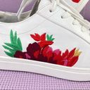 Krass&co G.H. Bass & . Siri Floral Embroidered Lace Up Sneaker White 9 Photo 1