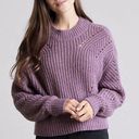 Elizabeth and James  Open Stich Chunky Knit Sweater Long Sleeve Size XL Photo 0