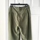 Anthropologie  Coquille Olive Green Soft Paperbag Tie Waist Casual Jogger Pants 8 Photo 80