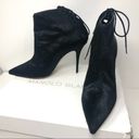 Manolo Blahnik  black calf hair pointed booties, size 40, NWOT Photo 9