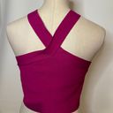 Sincerely Jules NWT Ladies pink Stretch Ribbed Cropped X Strap Top  Photo 2