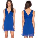 BCBGeneration royal blue deep neck flowy chiffon dress size 8 Photo 1