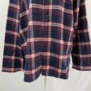 Nordstrom New  Plaid Flannel Button Down Pajama Shirt Navy Peacoat Tartan Photo 4