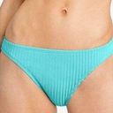 Robin Piccone  Yasmine Hipster Bikini Bottom Large L Aqua Teal Ribbed Photo 0