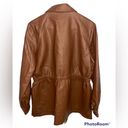 Marc New York  Andrew Marc Brown/ chocolate Zip up Fax Leather Jacket | Size M Photo 2
