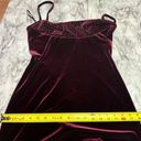 Jessica McClintock  Gunne Sax Vintage low back Dark Red Maroon Velour Dress sz 9 Photo 5