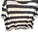 Kirra  Oversized Cropped T Shirt Gray White Stripes Photo 5