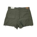 American Eagle New  Highest Rise Mom Shorts Womens 16/33 Green Raw Chewed Hem Photo 1