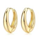 Gold Hoop Earrings| 14K Gold Plated| Lightweight| Hypoallergenic| Hoops Photo 0