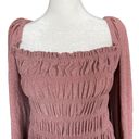 ASTR Tabitha Smocked Square Neck Top Photo 4